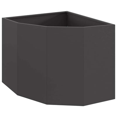 Vidaxl hoek plantbak zwart 60 x 60 x 50 cm staal