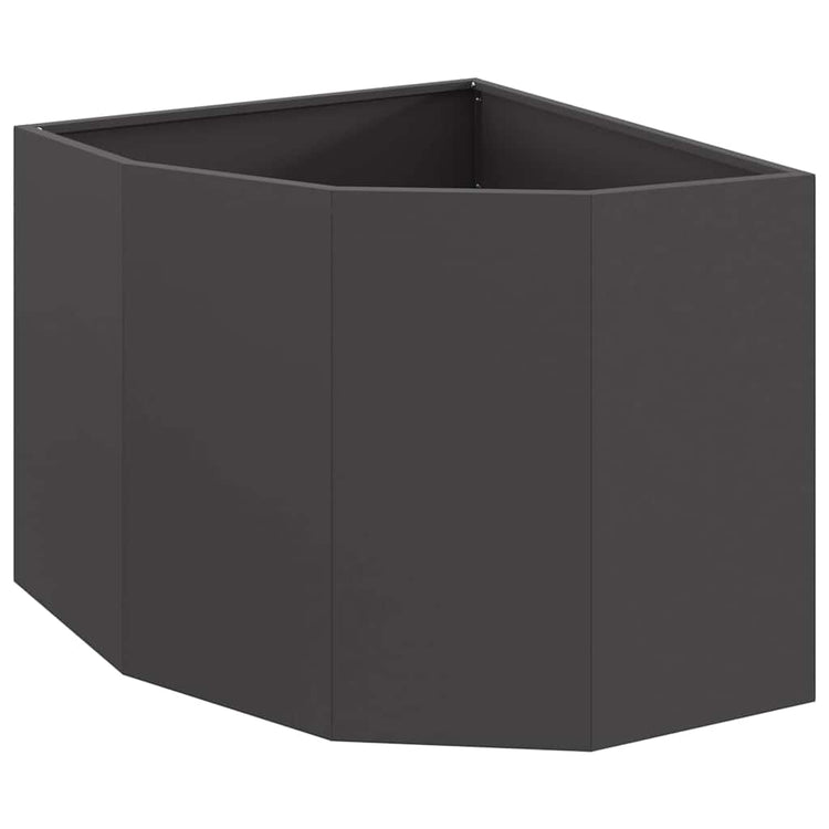 Vidaxl hoek plantbak zwart 60 x 60 x 50 cm staal