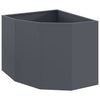 Vidaxl hoek plantbak antraciet 60 x 60 x 50 cm staal