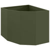 Vidaxl hoek plantbak olijfgroen 60 x 60 x 50 cm staal