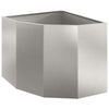 Vidaxl hoek plantbak zilver 60 x 60 x 50 cm roestvrij staal
