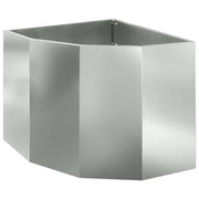 Vidaxl hoek plantbak zilver 60 x 60 x 50 cm verzinkt staal - afbeelding 2
