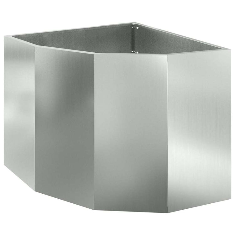 Vidaxl hoek plantbak zilver 60 x 60 x 50 cm verzinkt staal