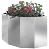 Vidaxl hoek plantbak zilver 60 x 60 x 50 cm gegalvaniseerd staal