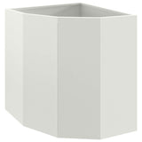Vidaxl hoek plantbak wit 45 x 45 x 50 cm staal - afbeelding 2
