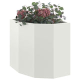 Vidaxl hoek plantbak wit 45 x 45 x 50 cm staal - afbeelding 3