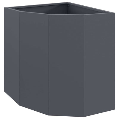 Vidaxl hoek plantbak antraciet 45 x 45 x 50 cm staal