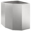 Vidaxl hoek plantbak zilver 45 x 45 x 50 cm roestvrij staal