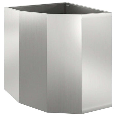 Vidaxl hoek plantbak zilver 45 x 45 x 50 cm gegalvaniseerd staal
