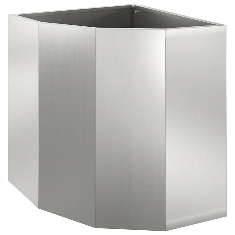 Vidaxl hoek plantbak zilver 45 x 45 x 50 cm verzinkt staal
