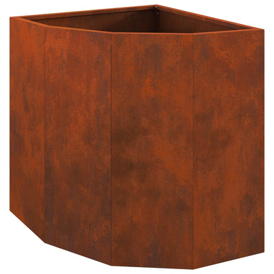 Vidaxl hoek plantbak roestig 45 x 45 x 50 cm cortenstaal