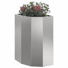 Vidaxl hoek plantbak zilver 30 x 30 x 50 cm roestvrij staal