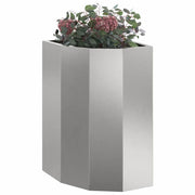 Vidaxl hoek plantbak zilver 30 x 30 x 50 cm roestvrij staal - afbeelding 3