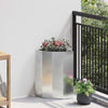 Vidaxl hoek plantbak zilver 30 x 30 x 50 cm gegalvaniseerd staal
