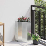 Vidaxl hoek plantbak zilver 30 x 30 x 50 cm verzinkt staal - afbeelding 1