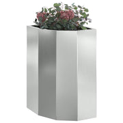 Vidaxl hoek plantbak zilver 30 x 30 x 50 cm verzinkt staal - afbeelding 3