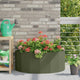Vidaxl plantenbak olijf groen 90 x 45 x 35 cm staal