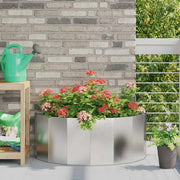 Vidaxl plantenbak zilver 90 x 45 x 35 cm roestvrij staal - afbeelding 1