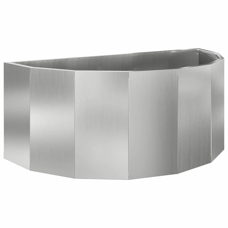 Vidaxl plantenbak zilver 90 x 45 x 35 cm gegalvaniseerd staal