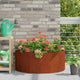 Vidaxl plantenbak roestig 90 x 45 x 35 cm weervast staal