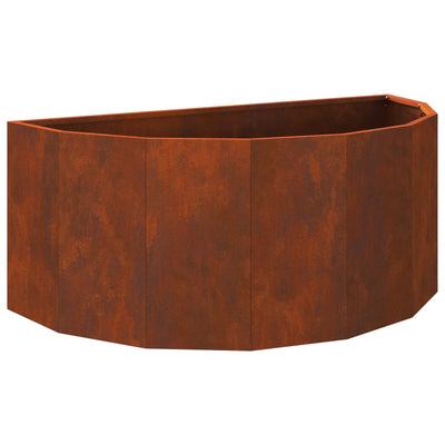 Vidaxl plantenbak roestig 90 x 45 x 35 cm weervast staal