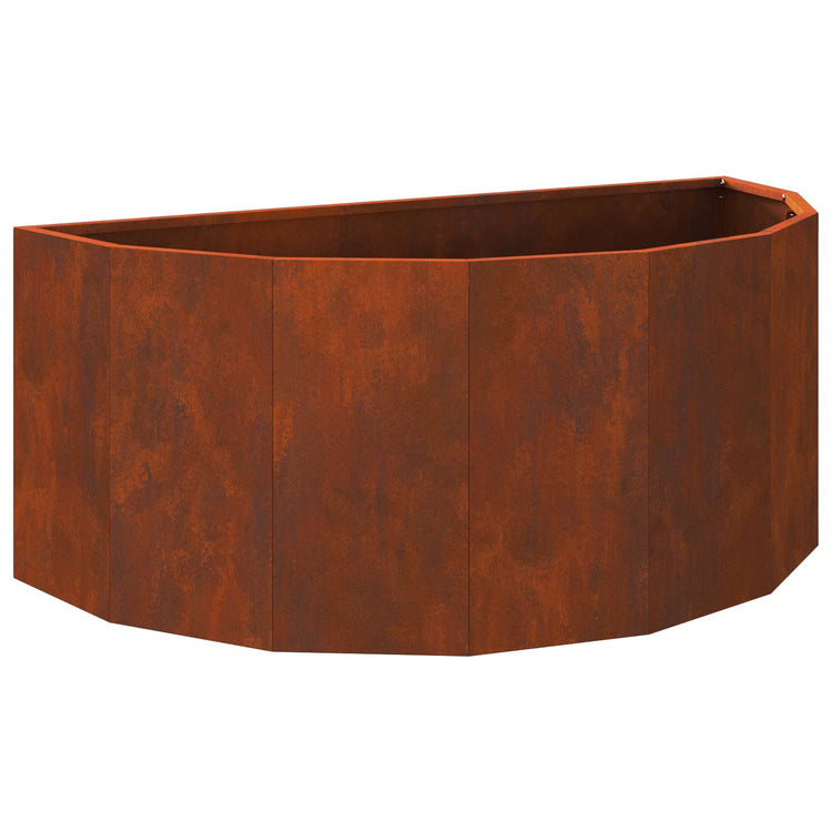 Vidaxl plantenbak roestig 90 x 45 x 35 cm weervast staal