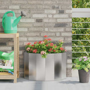 Vidaxl plantenbak zilver 60 x 30 x 35 cm roestvrij staal - afbeelding 1