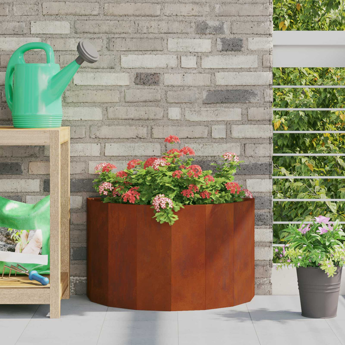Vidaxl plantenbak roestig 60 x 30 x 35 cm cortenstaal
