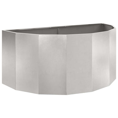Vidaxl plantenbak zilver 120 x 60 x 50 cm roestvrij staal