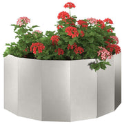 Vidaxl plantenbak zilver 120 x 60 x 50 cm roestvrij staal - afbeelding 3