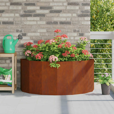 Vidaxl plantenbak roestig 120 x 60 x 50 cm weervast staal