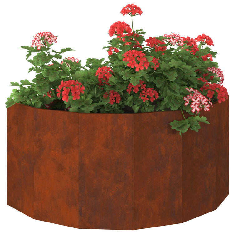 Vidaxl plantenbak roestig 120 x 60 x 50 cm weervast staal