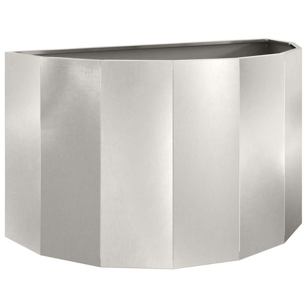 Vidaxl plantenbak zilver 90 x 45 x 50 cm roestvrij staal