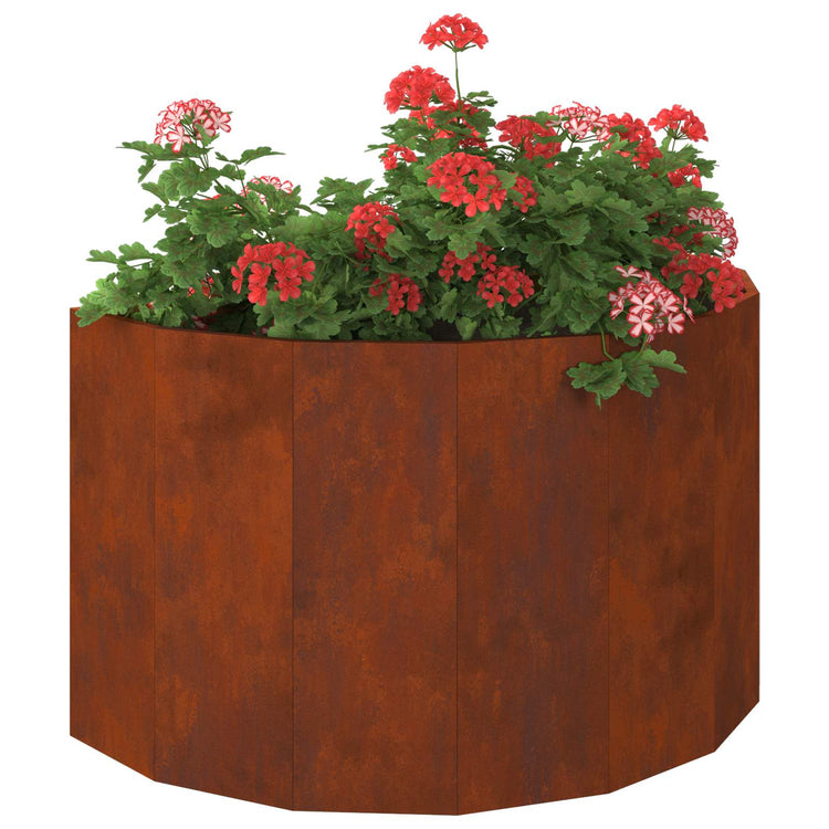 Vidaxl plantenbak roestig 90 x 45 x 50 cm weervast staal