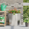 Vidaxl plantenbak zilver 60 x 30 x 50 cm roestvrij staal