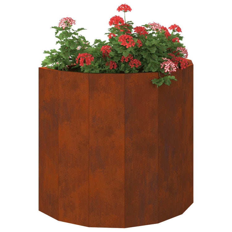 Vidaxl plantenbak roestig 60 x 30 x 50 cm weervast staal