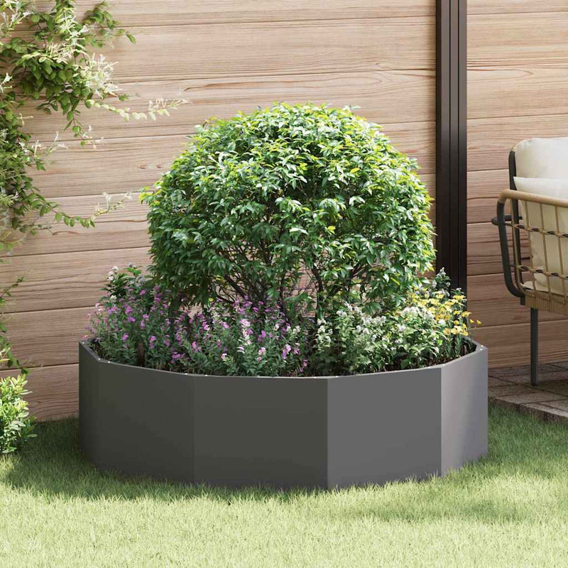 Vidaxl plantenbak zwart 120 x 120 x 35 cm staal