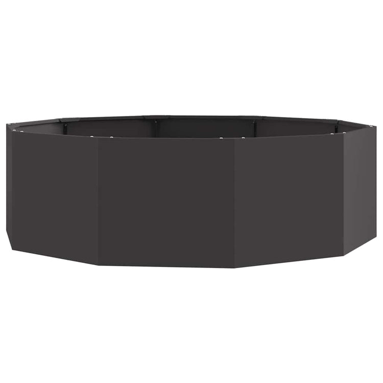 Vidaxl plantenbak zwart 120 x 120 x 35 cm staal
