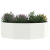 Vidaxl plantenbak wit 120 x 120 x 35 cm staal