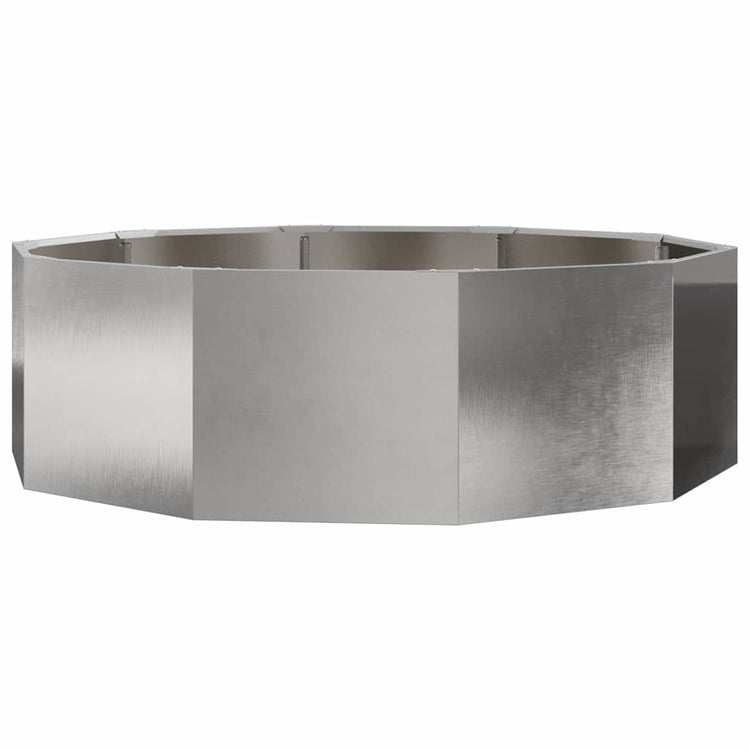 Vidaxl plantenbak zilver 120 x 120 x 35 cm roestvrij staal