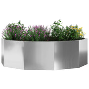 Vidaxl plantenbak zilver 120 x 120 x 35 cm gegalvaniseerd staal - afbeelding 3