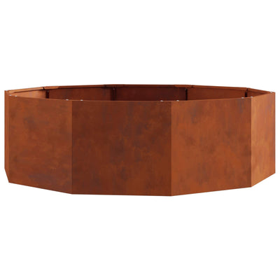 Vidaxl plantenbak roestig 120 x 120 x 35 cm weervast staal