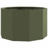 Vidaxl plantenbak olijf groen 60 x 60 x 35 cm staal
