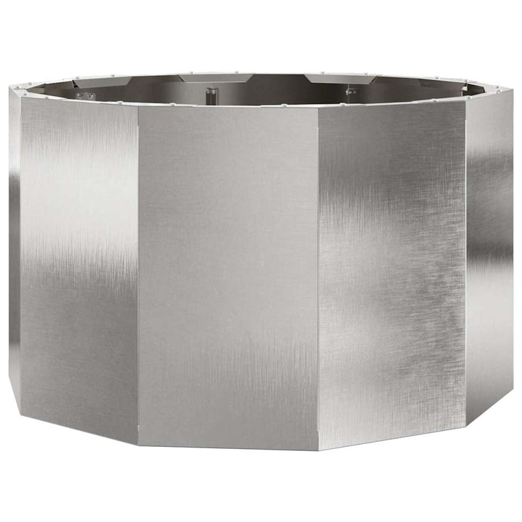 Vidaxl plantenbak zilver 60 x 60 x 35 cm roestvrij staal