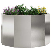 Vidaxl plantenbak zilver 60 x 60 x 35 cm roestvrij staal - afbeelding 3