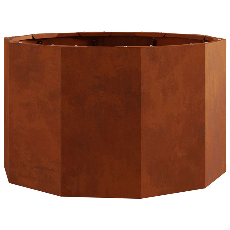 Vidaxl plantenbak roestig 60 x 60 x 35 cm weervast staal
