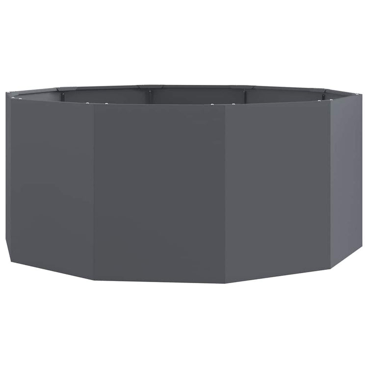 Vidaxl plantenbak antraciet 120 x 120 x 50 cm staal