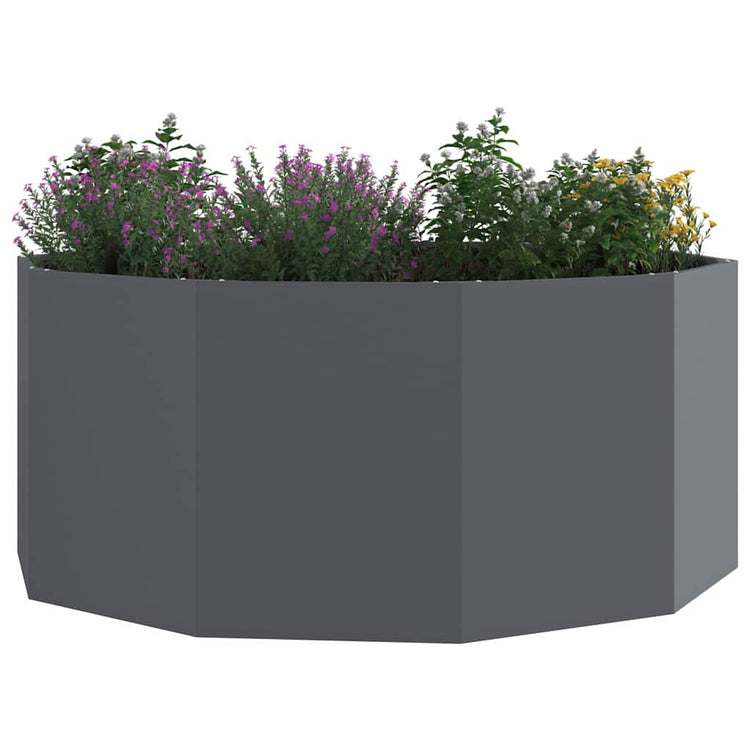 Vidaxl plantenbak antraciet 120 x 120 x 50 cm staal