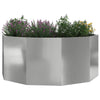Vidaxl plantenbak zilver 120 x 120 x 50 cm gegalvaniseerd staal
