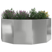 Vidaxl plantenbak zilver 120 x 120 x 50 cm gegalvaniseerd staal - afbeelding 3